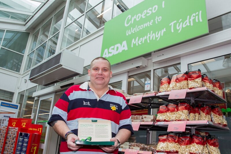 Dave Andrews started smoking four years ago and visited ASDA Merthyr Tydfil to get help to quit - web