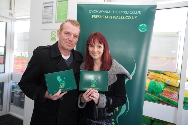 David and his daughter, Sarah, picked up Fresh Start packs to get help to quit smoking - web